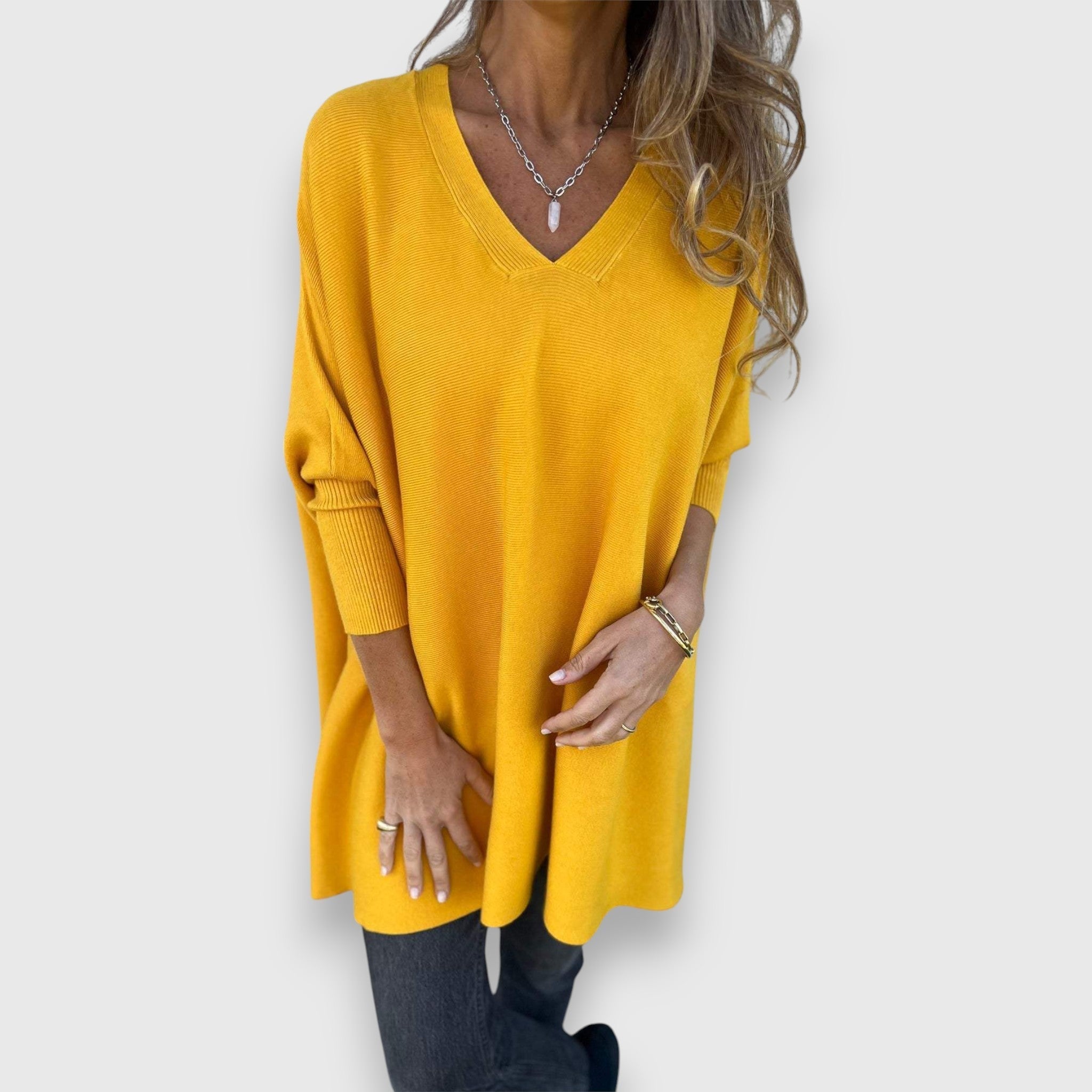 Elodie | Cosy Oversized V-Neck Sweater