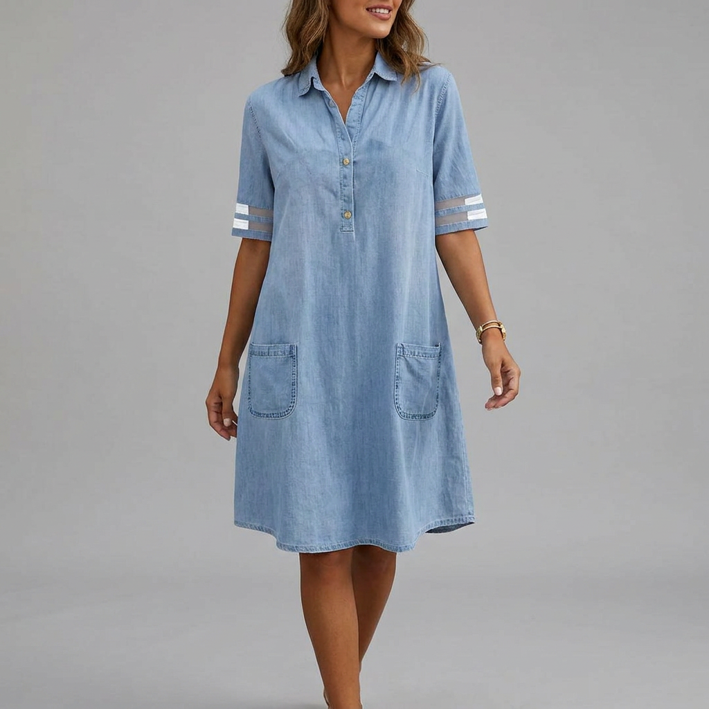 Brittany - Flattering Denim Dress