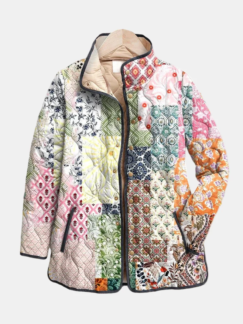 Suri | Gewatteerde Jas met Bloemenprint