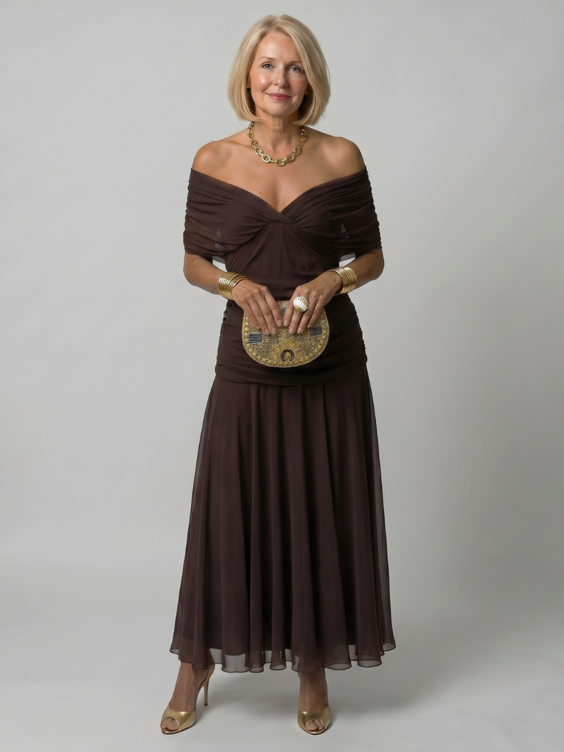 Violet - Off-Shoulder Flow Maxi Dress