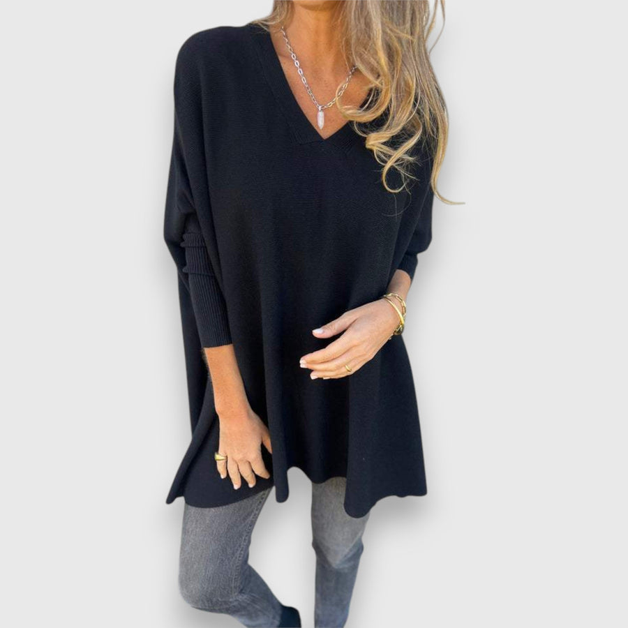 Elodie | Cosy Oversized V-Neck Sweater
