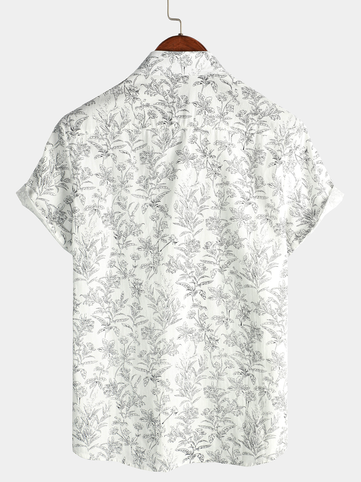 Van Meren Mode | Katoenen Hawaii Overhemd met Korte Mouwen