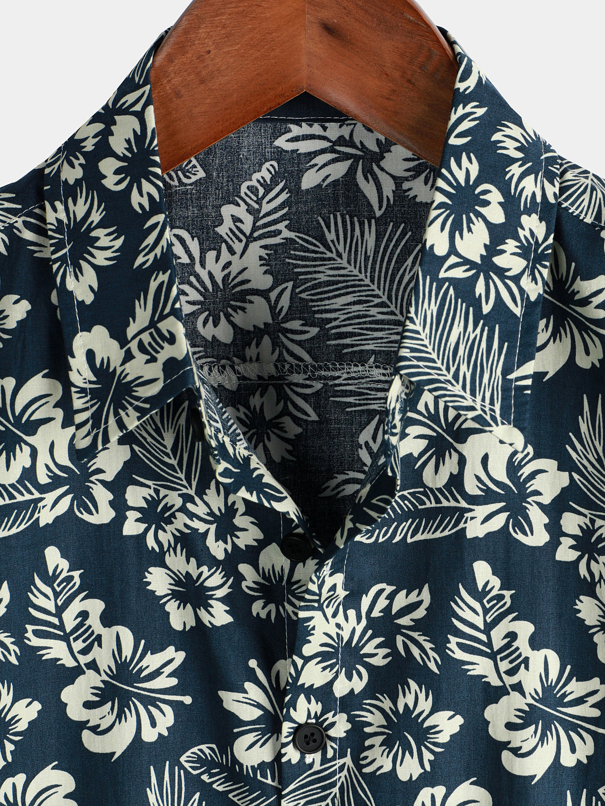 Van Meren Mode | Katoenen Hawaii Overhemd met Korte Mouwen