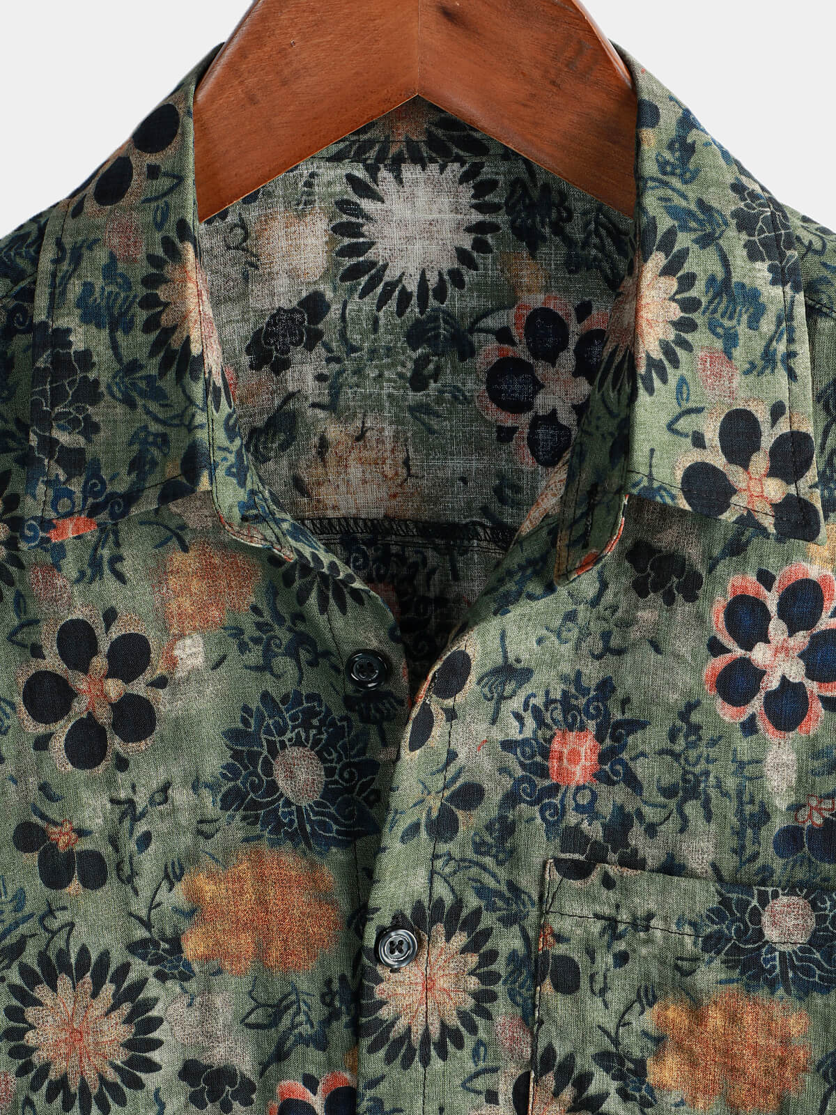 Van Meren Mode | Katoenen Hawaii Overhemd met Korte Mouwen