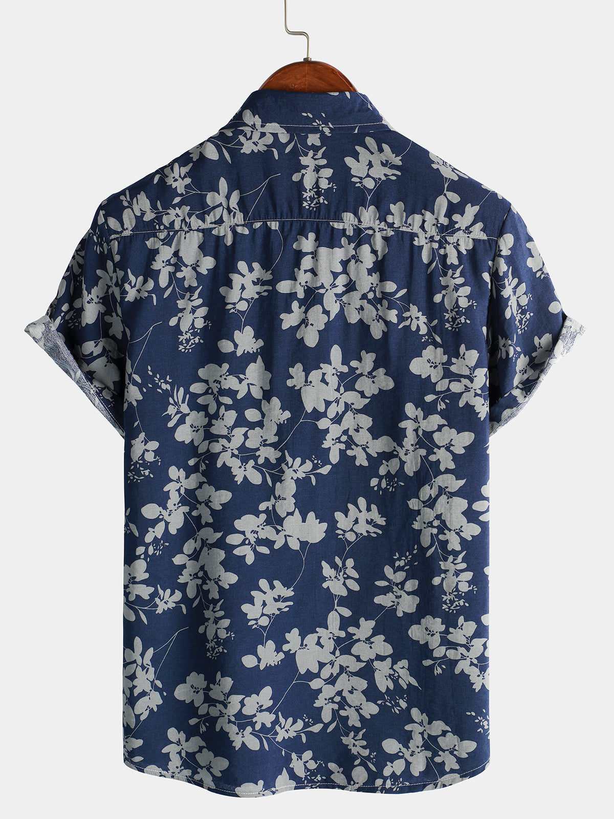 Van Meren Mode | Katoenen Hawaii Overhemd met Korte Mouwen