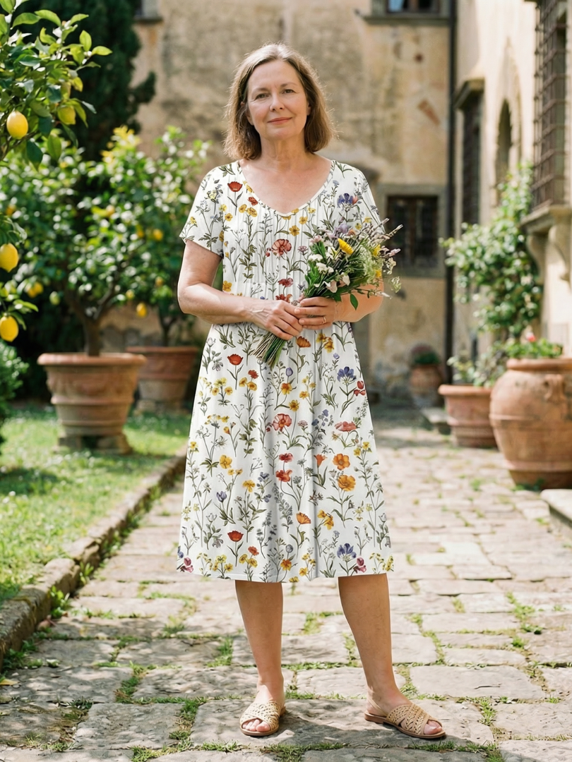 Florence | Jurk met Bloemenveldprint