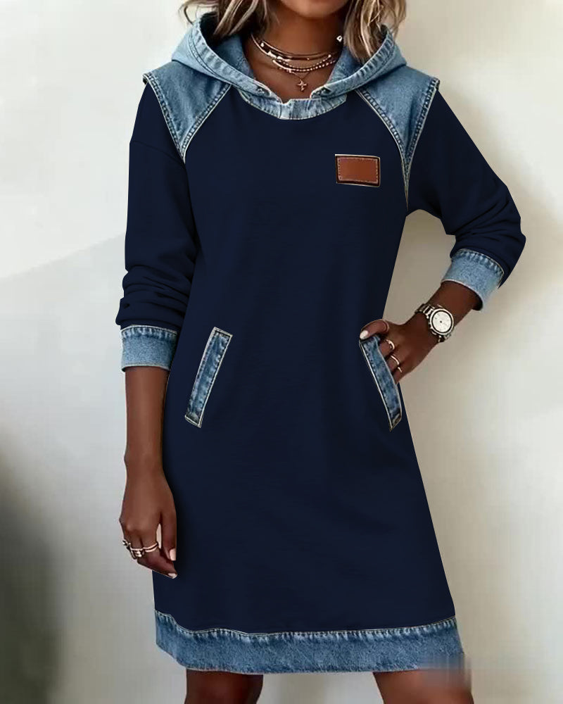 Van Meren Mode | Hoodiejurk met contrasterende details