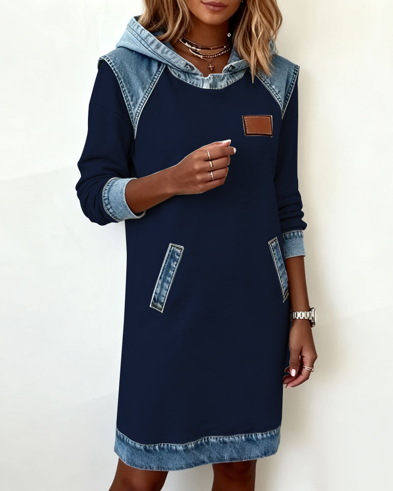 Van Meren Mode | Hoodiejurk met contrasterende details