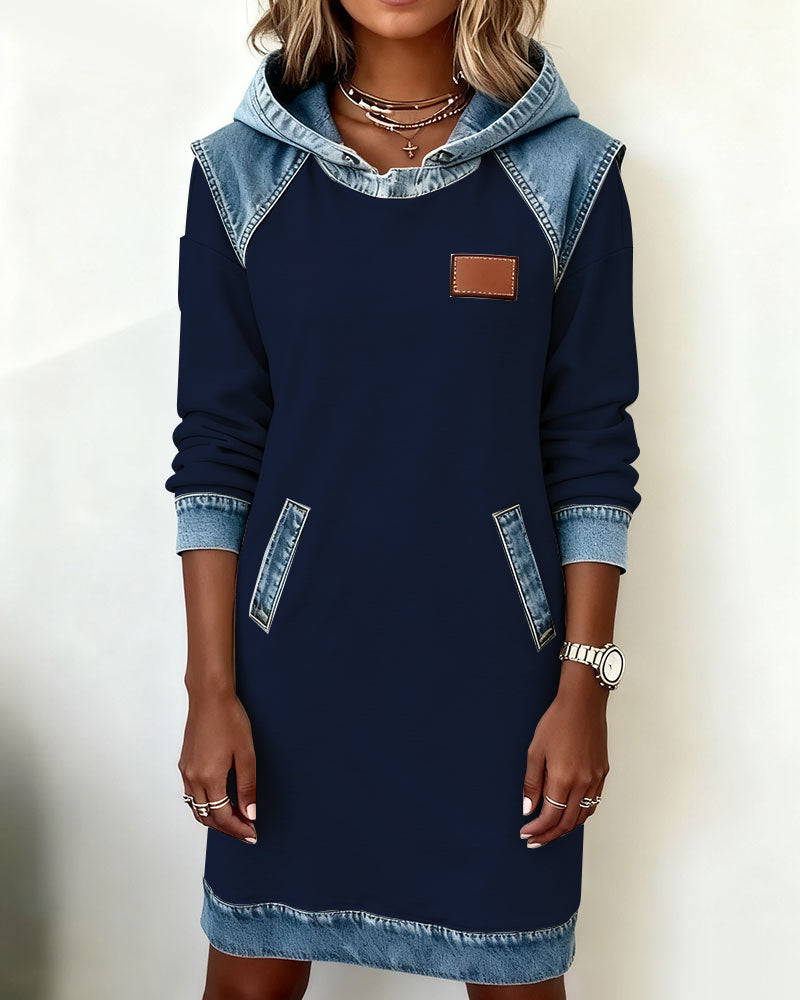 Van Meren Mode | Hoodiejurk met contrasterende details