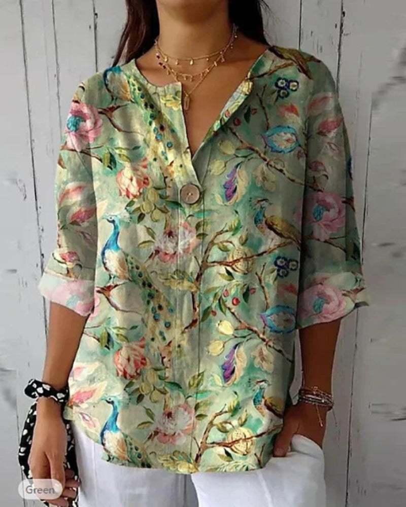 Van Meren Mode | Bloemige Vintage Blouse