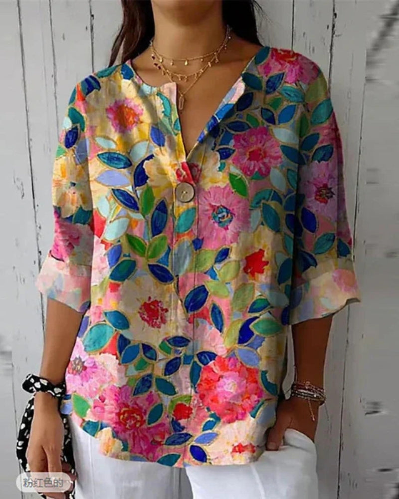 Van Meren Mode | Bloemige Vintage Blouse