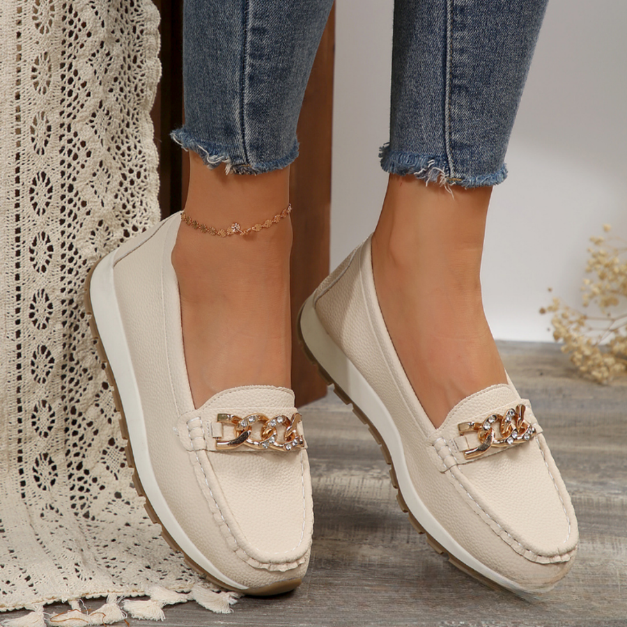 Evelyn - Loafers met Diamant Gesp