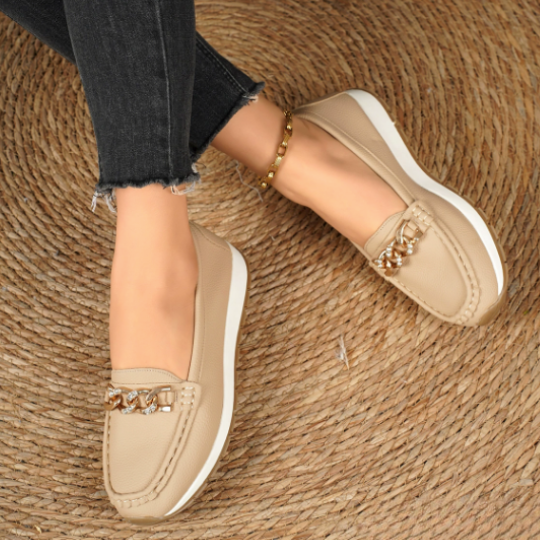 Evelyn - Loafers met Diamant Gesp