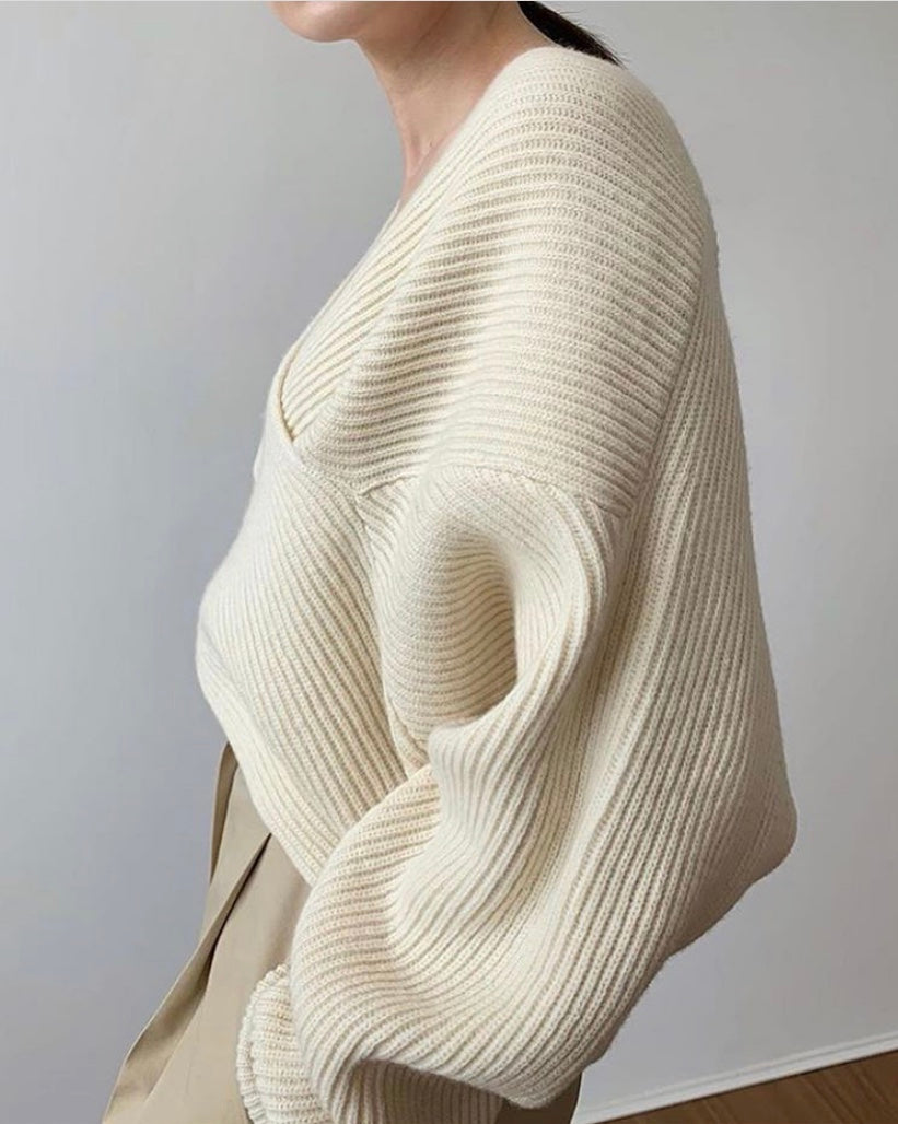 Van Meren Mode | Elegante kruisgebreide trui