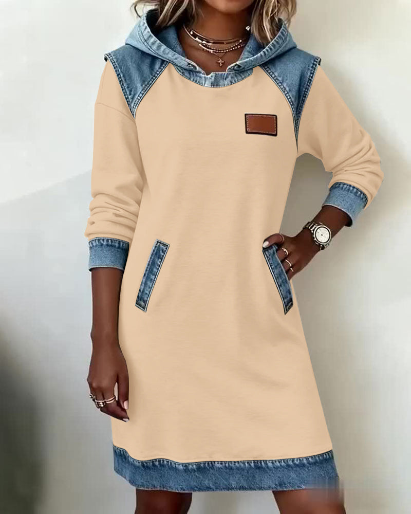 Van Meren Mode | Hoodiejurk met contrasterende details