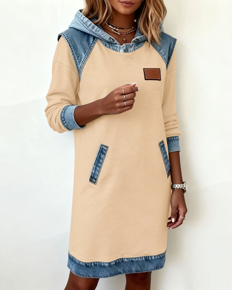 Van Meren Mode | Hoodiejurk met contrasterende details
