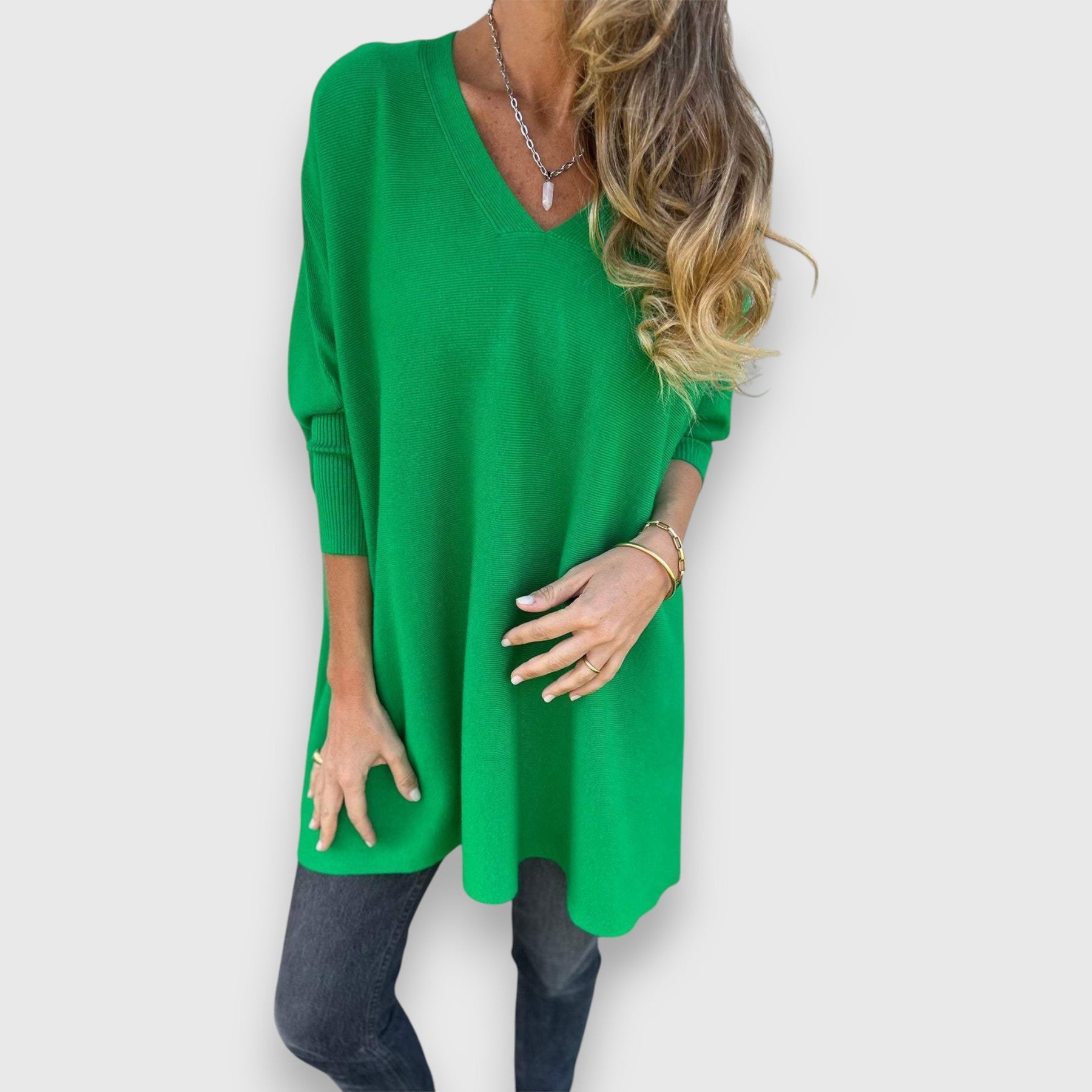 Elodie | Cosy Oversized V-Neck Sweater