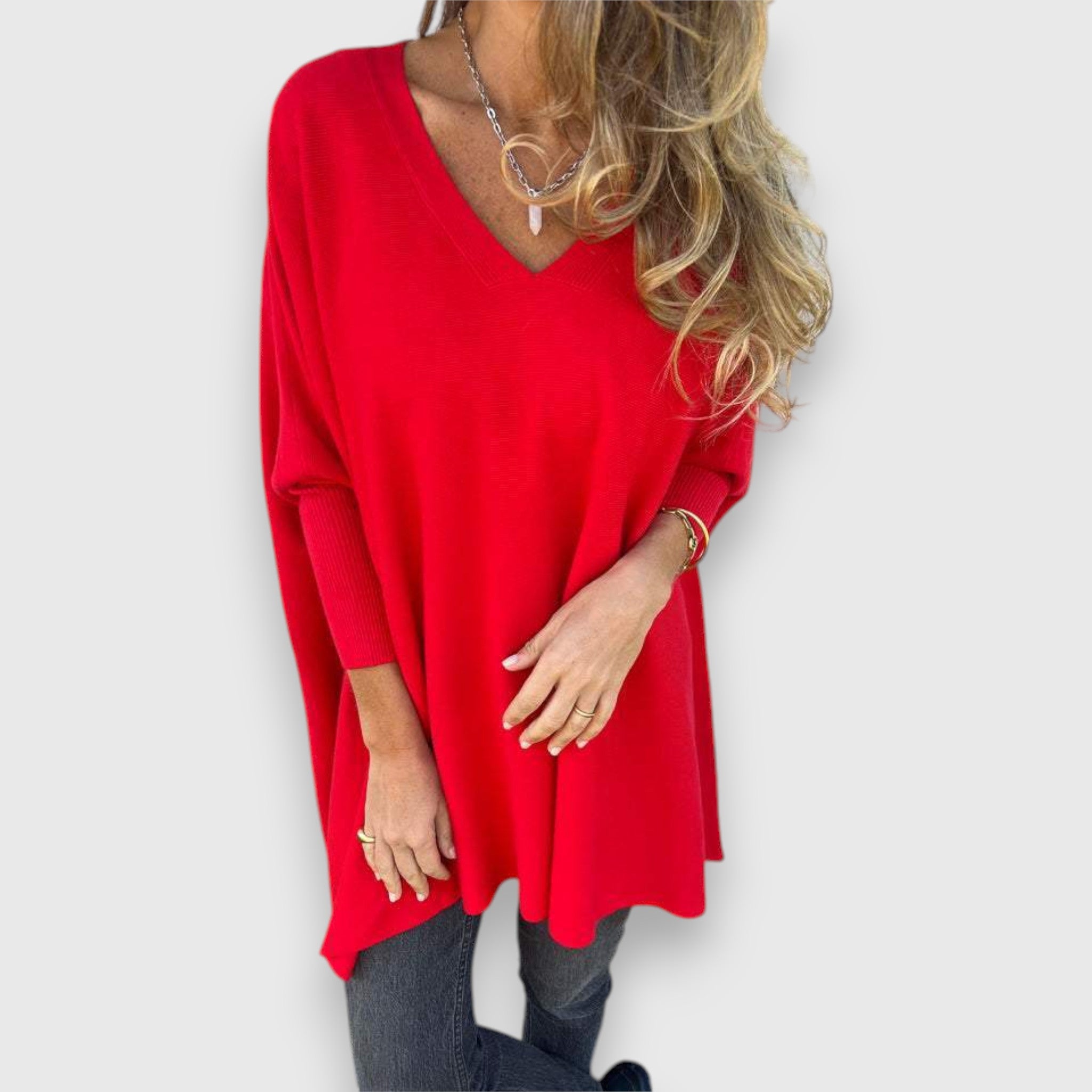 Elodie | Cosy Oversized V-Neck Sweater