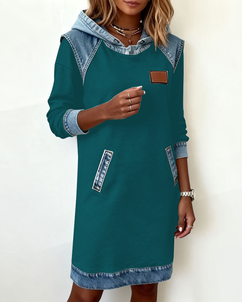 Van Meren Mode | Hoodiejurk met contrasterende details