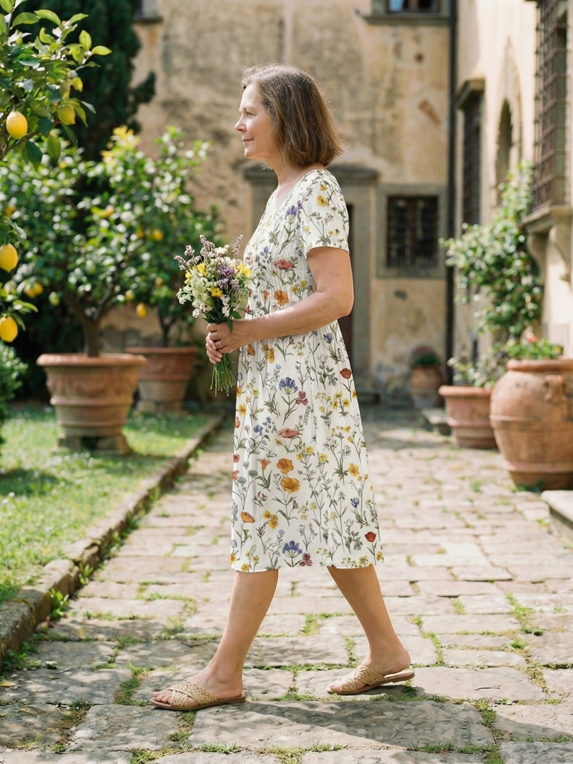 Florence | Jurk met Bloemenveldprint