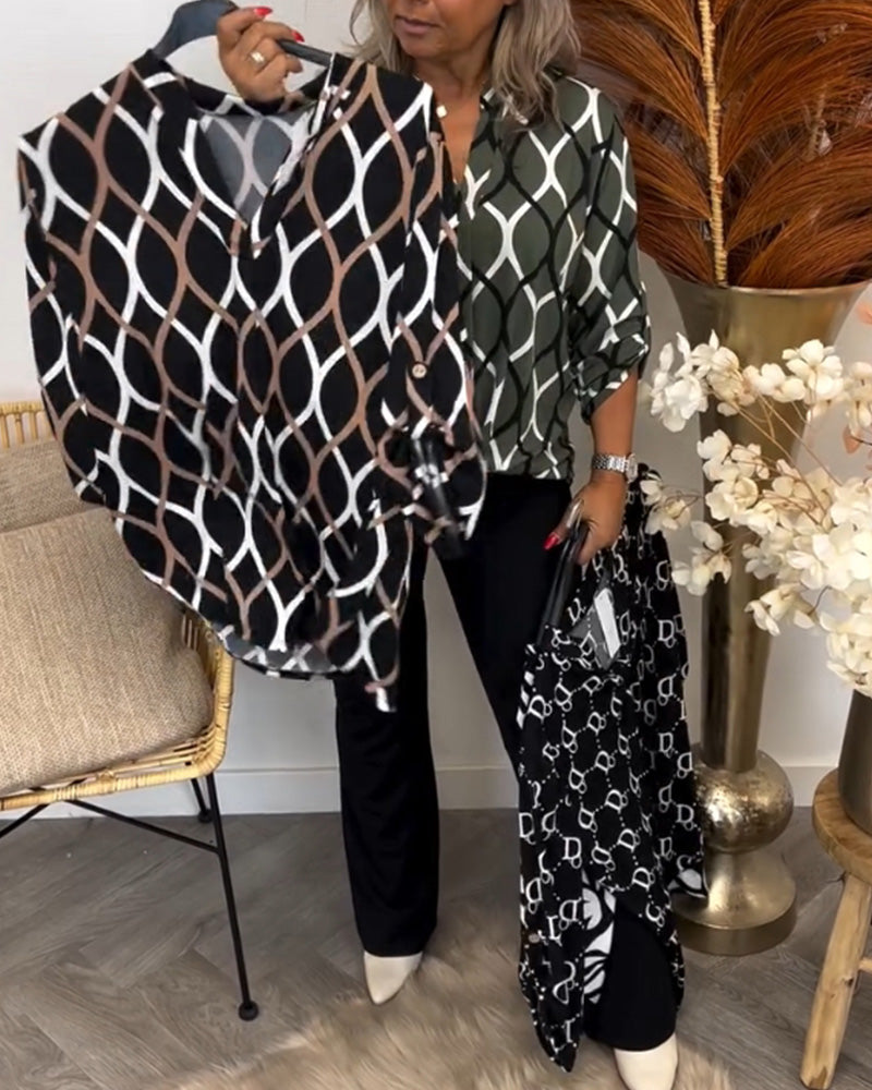 Van Meren Mode | Blouse met Grafische Print