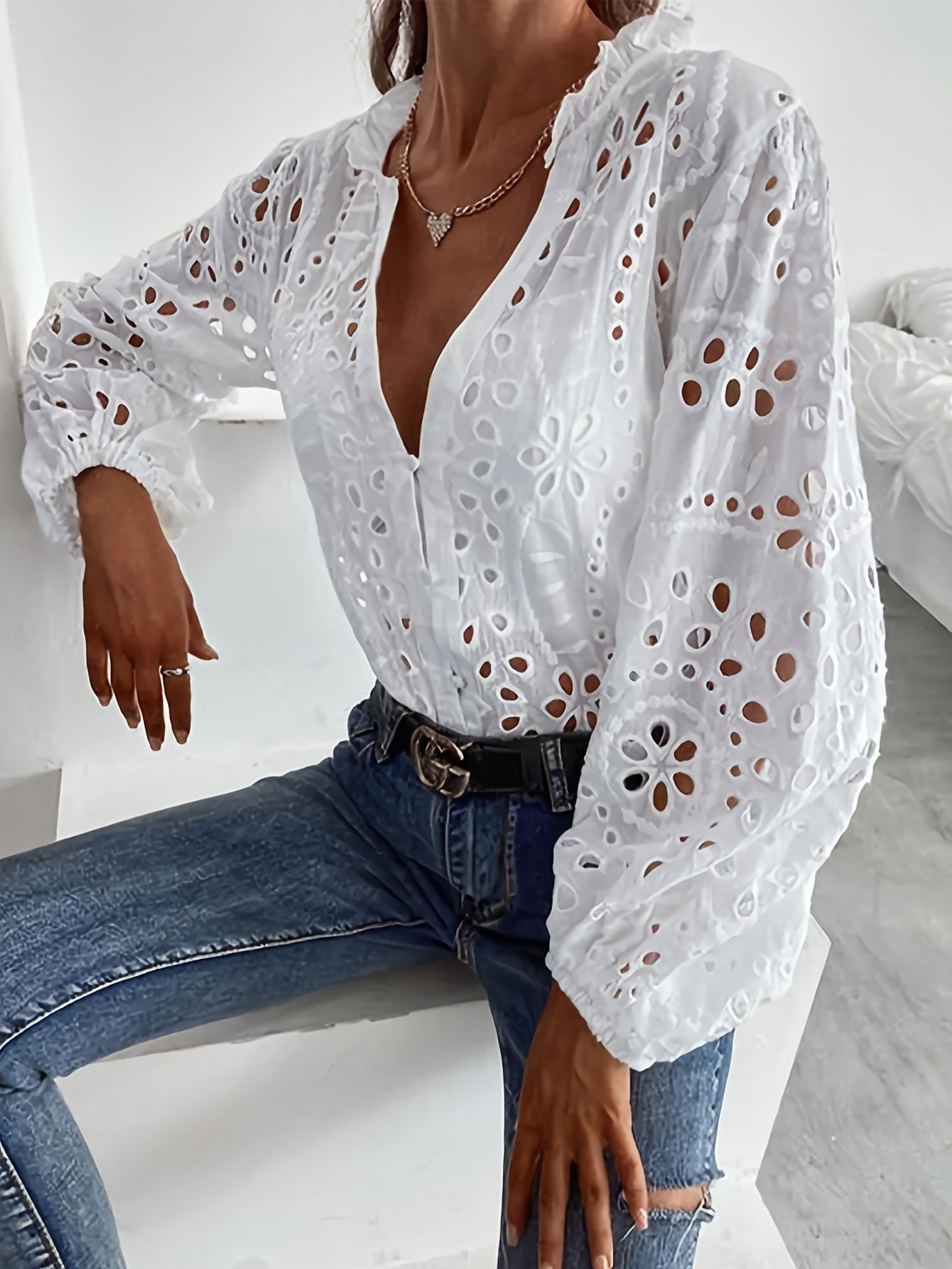 Van Meren Mode | Geborduurde blouse