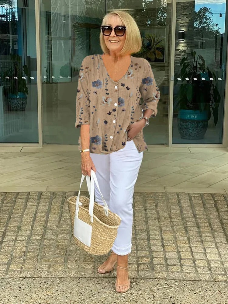 Van Meren Mode | Elegante Bloemenblouse