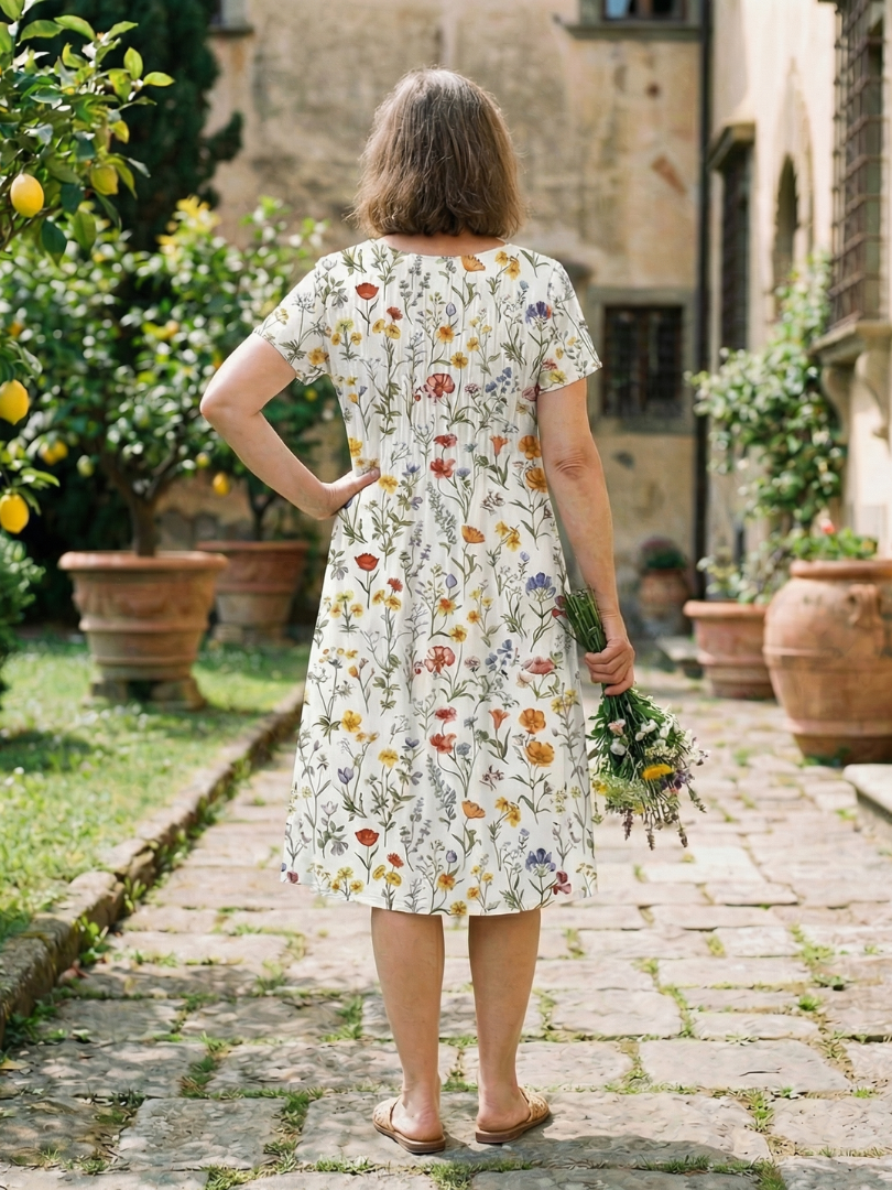 Florence | Jurk met Bloemenveldprint