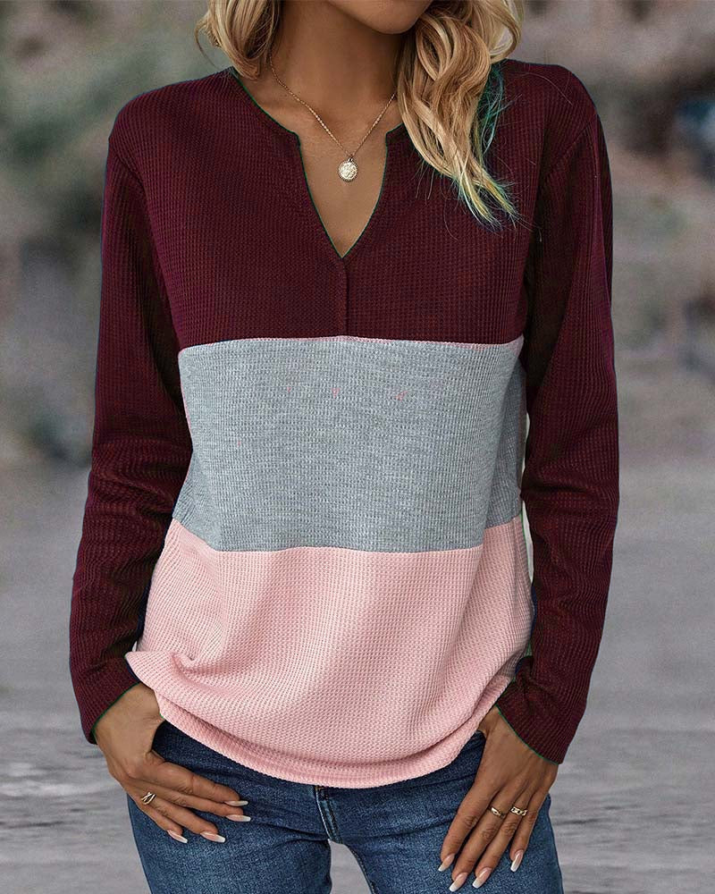 Van Meren Mode | Kleurrijke Top met Kraag