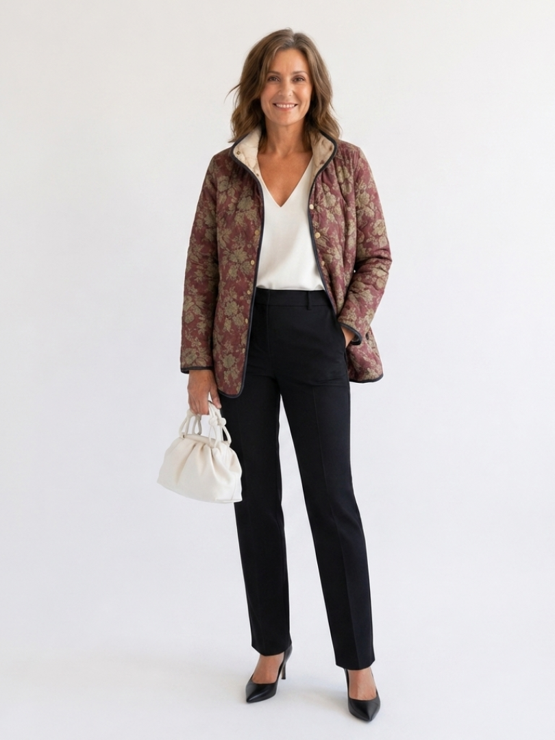 Corinne | Jas met Retro Bloemenprint