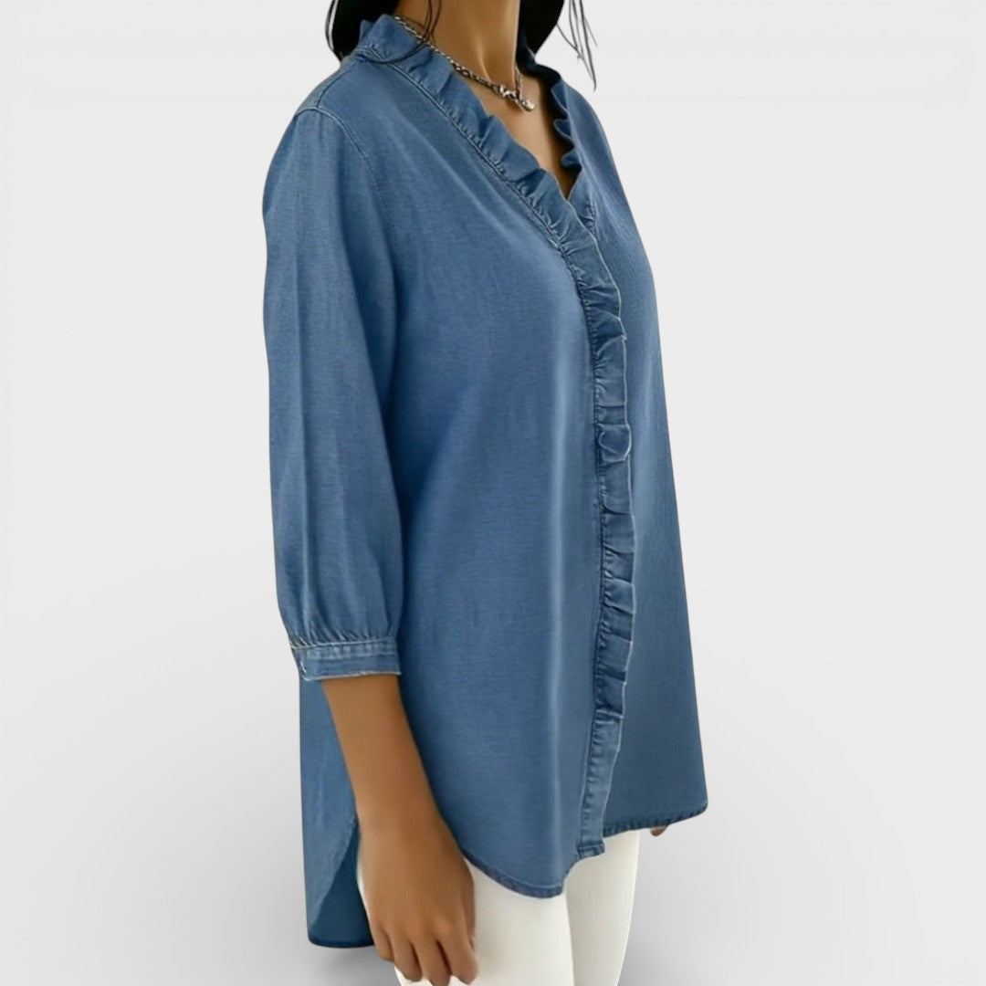 Van Meren Mode | Elegante blouse met ruffles
