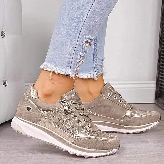 Ginette | Zip-Up Comfort Sneakers