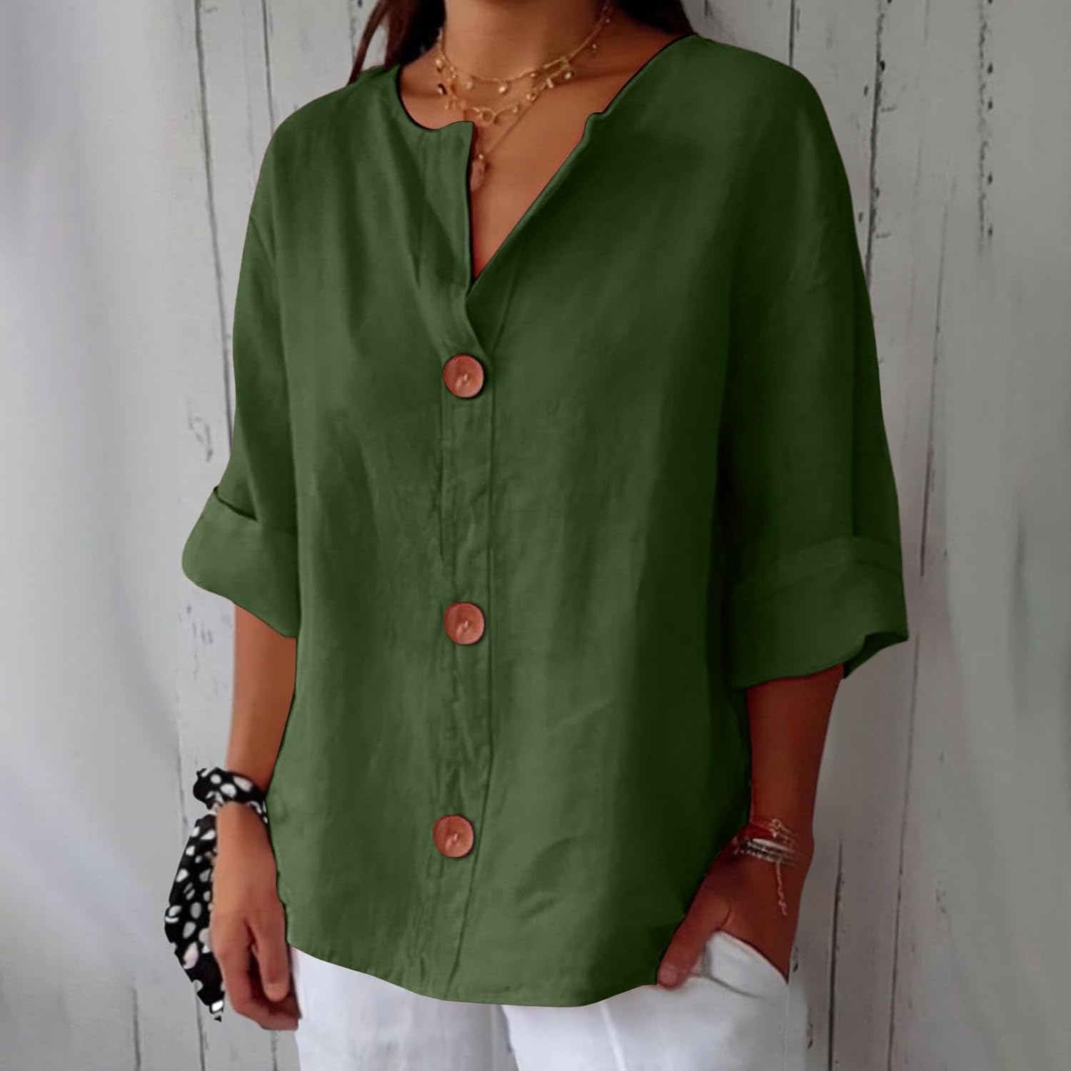 Van Meren Mode | Minimalistische Blouse met Verticale Structuur