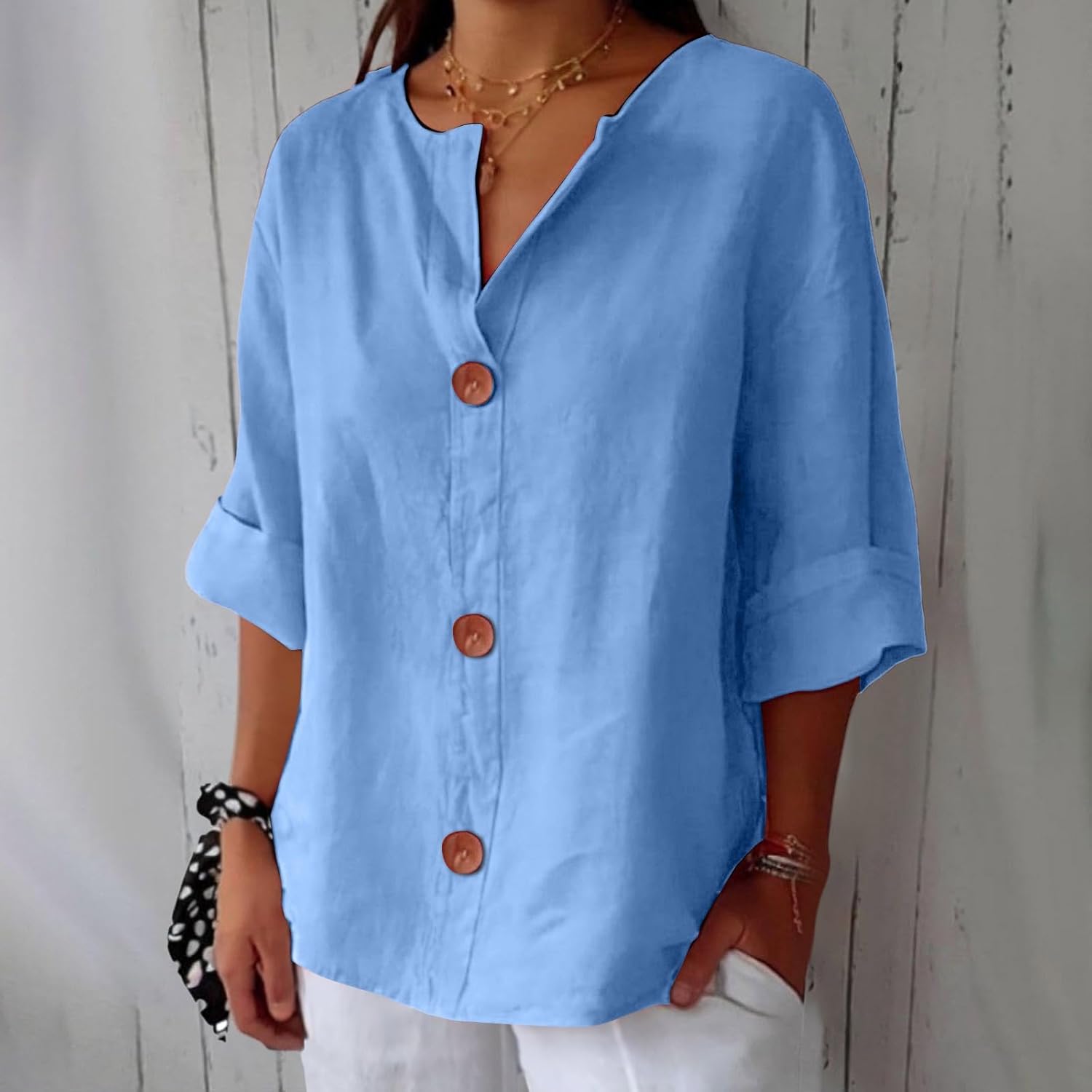 Van Meren Mode | Minimalistische Blouse met Verticale Structuur