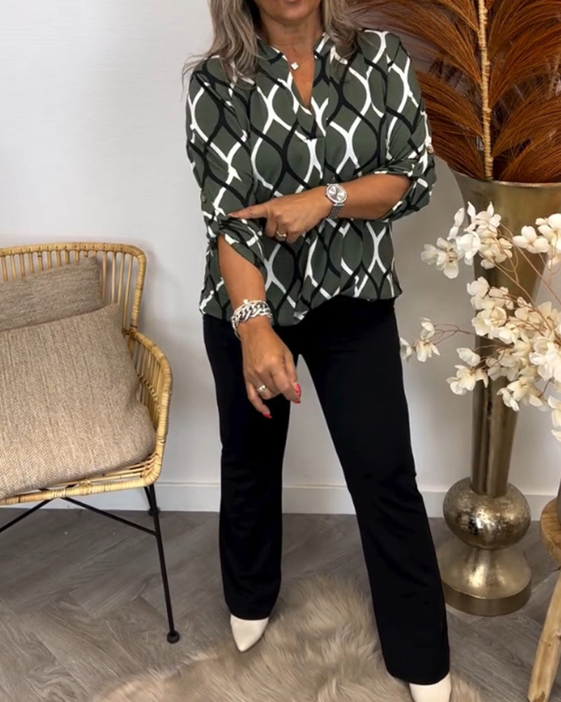Van Meren Mode | Blouse met Grafische Print