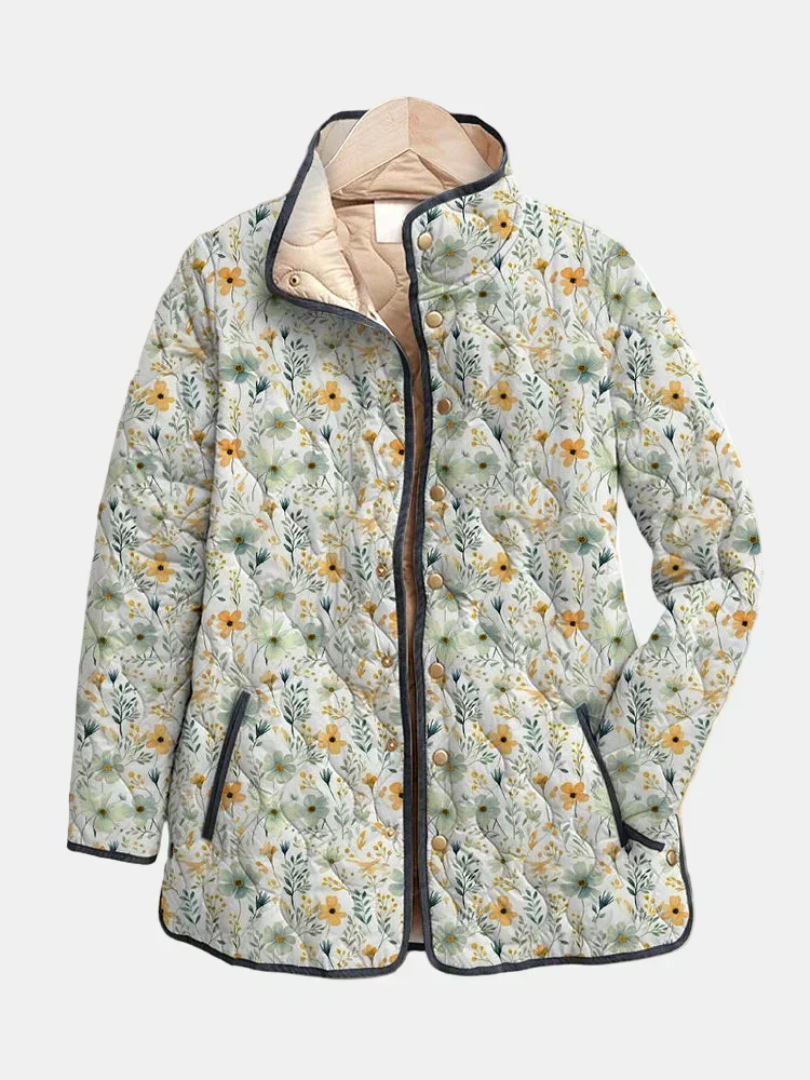 Nola | Gewatteerde Jas met Bloemenprint