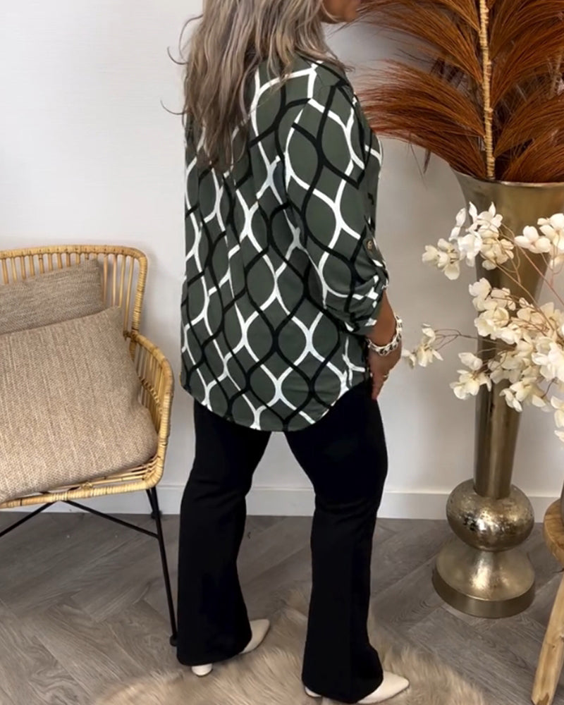 Van Meren Mode | Blouse met Grafische Print