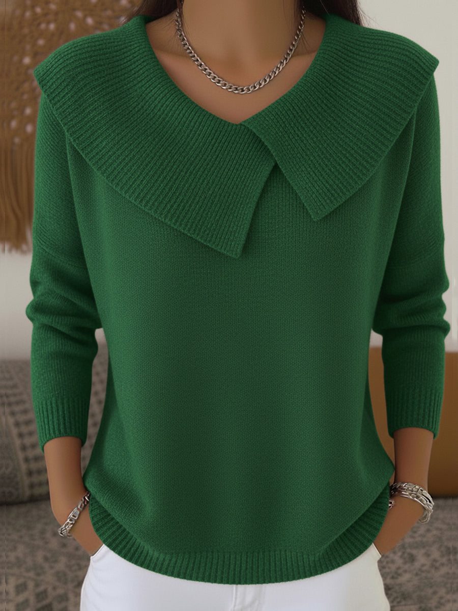 Anna - Warm Jumper with Soft Collar
