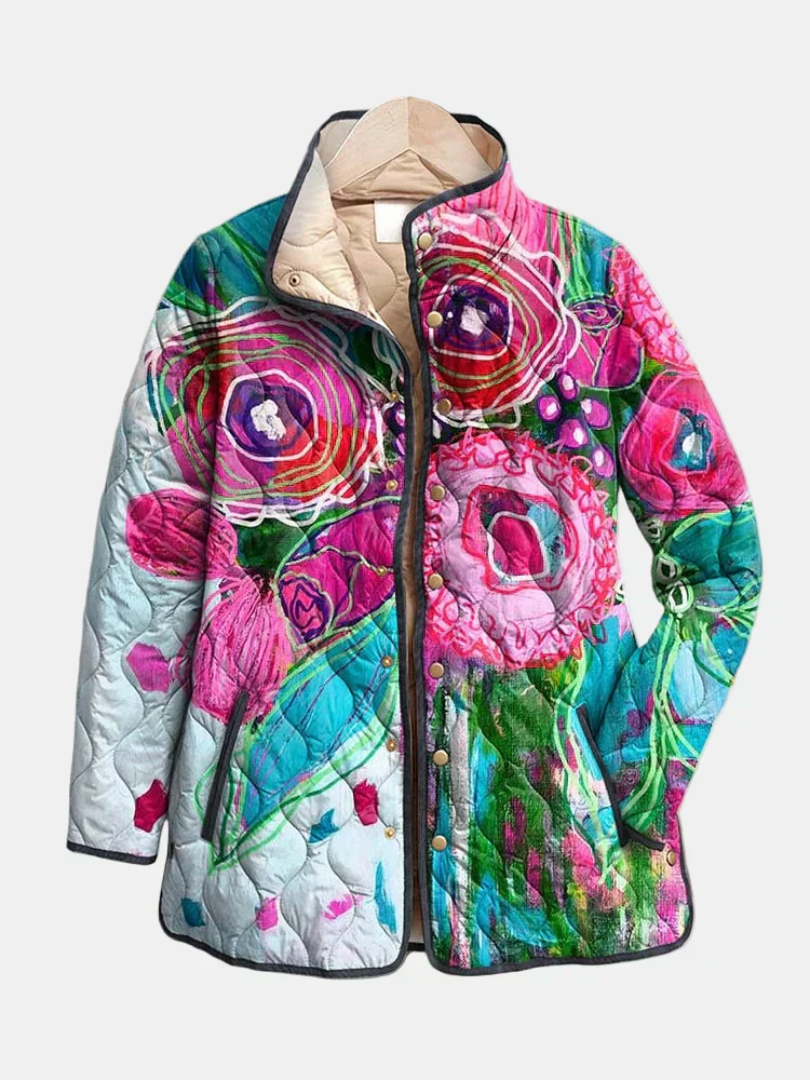 Arianne | Elegante Jas met Bloemenprint