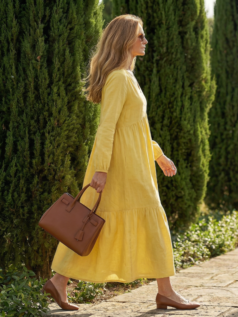 Marcelline | Jurk met Knoopdetail
