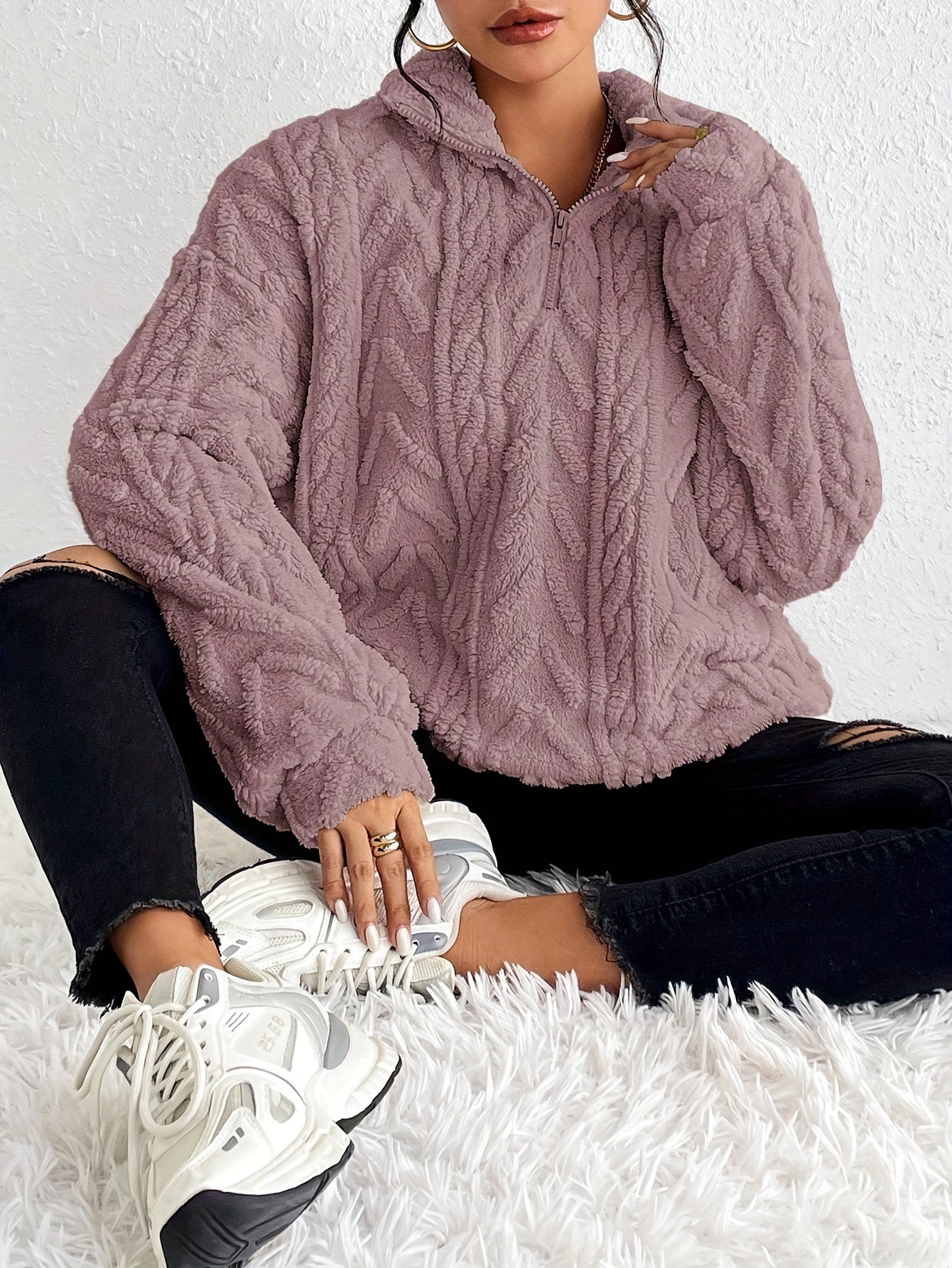 Van Meren Mode | Elegante Fleece Trui