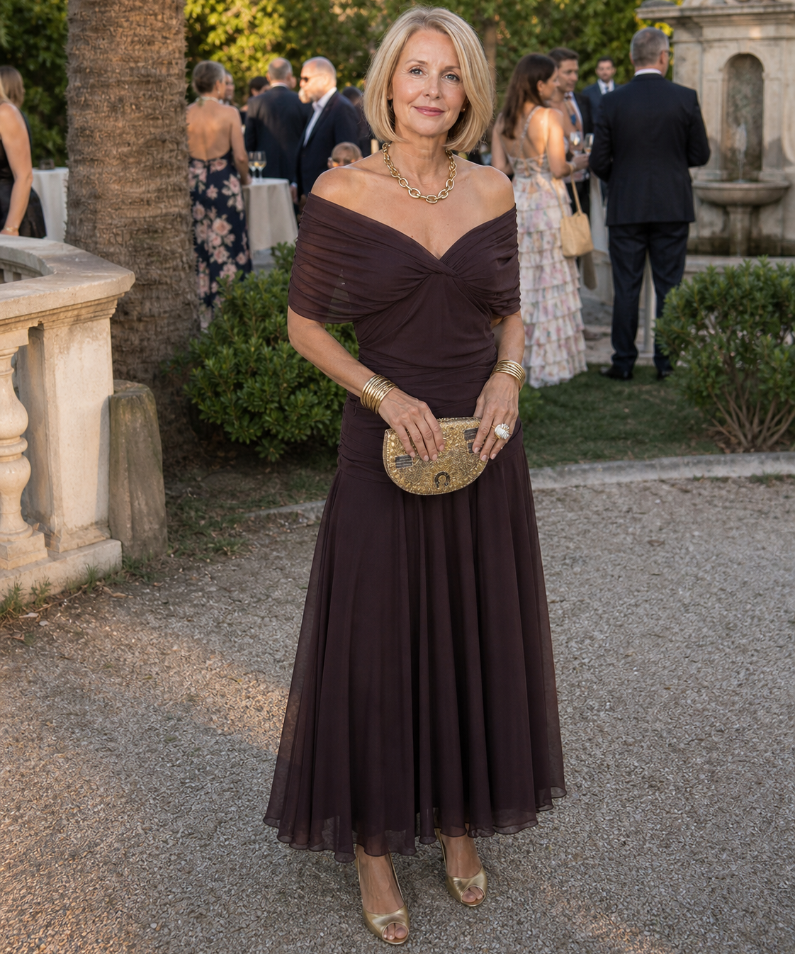 Violet - Off-Shoulder Flow Maxi Dress