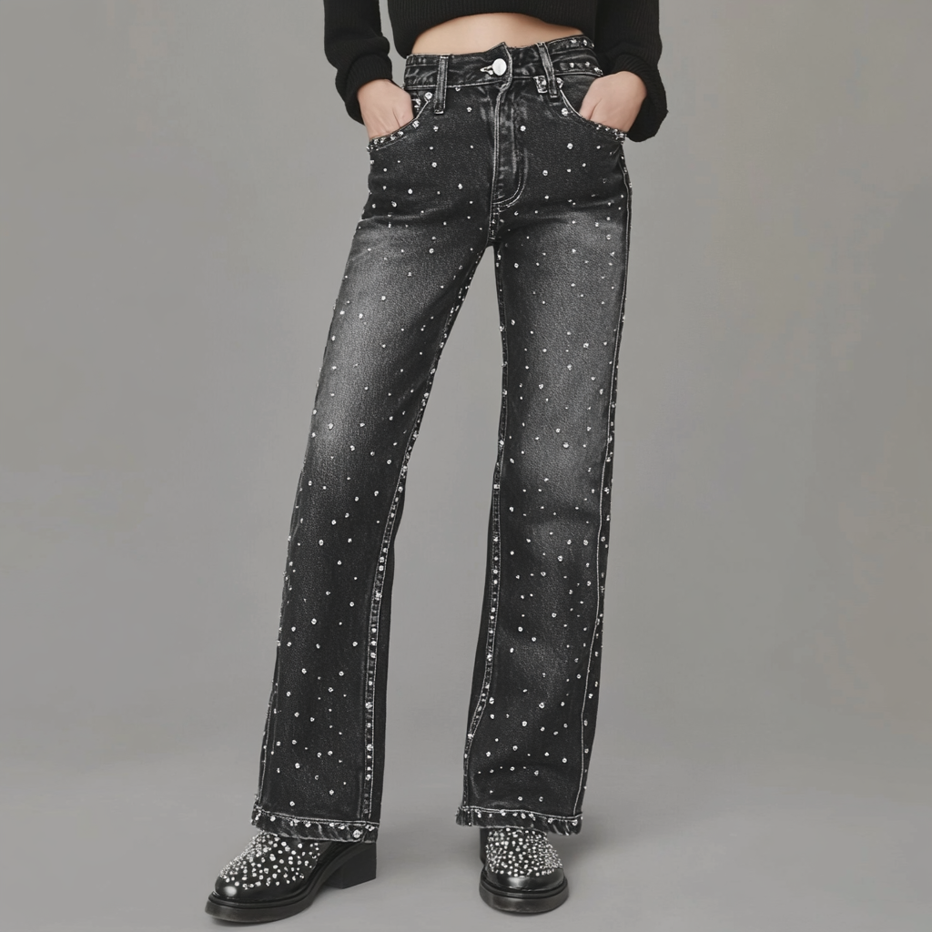 Van Meren Mode | Glitter Spijkerbroek