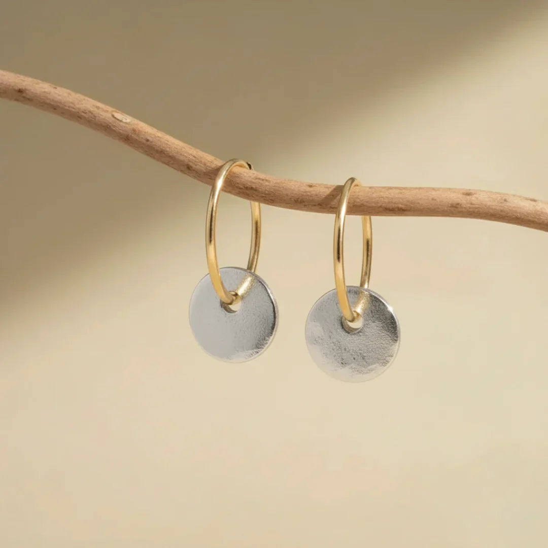 Chic Gold Silver Hoop Earrings