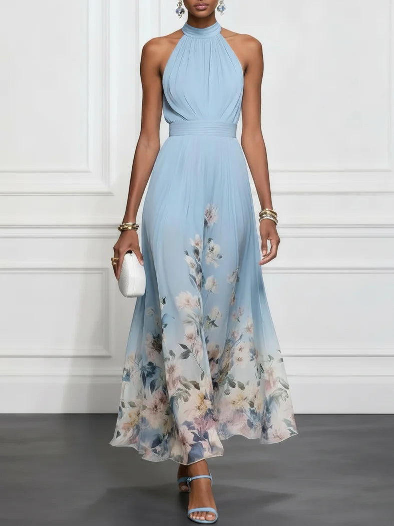 Kezia - Floral Halter Maxi Dress