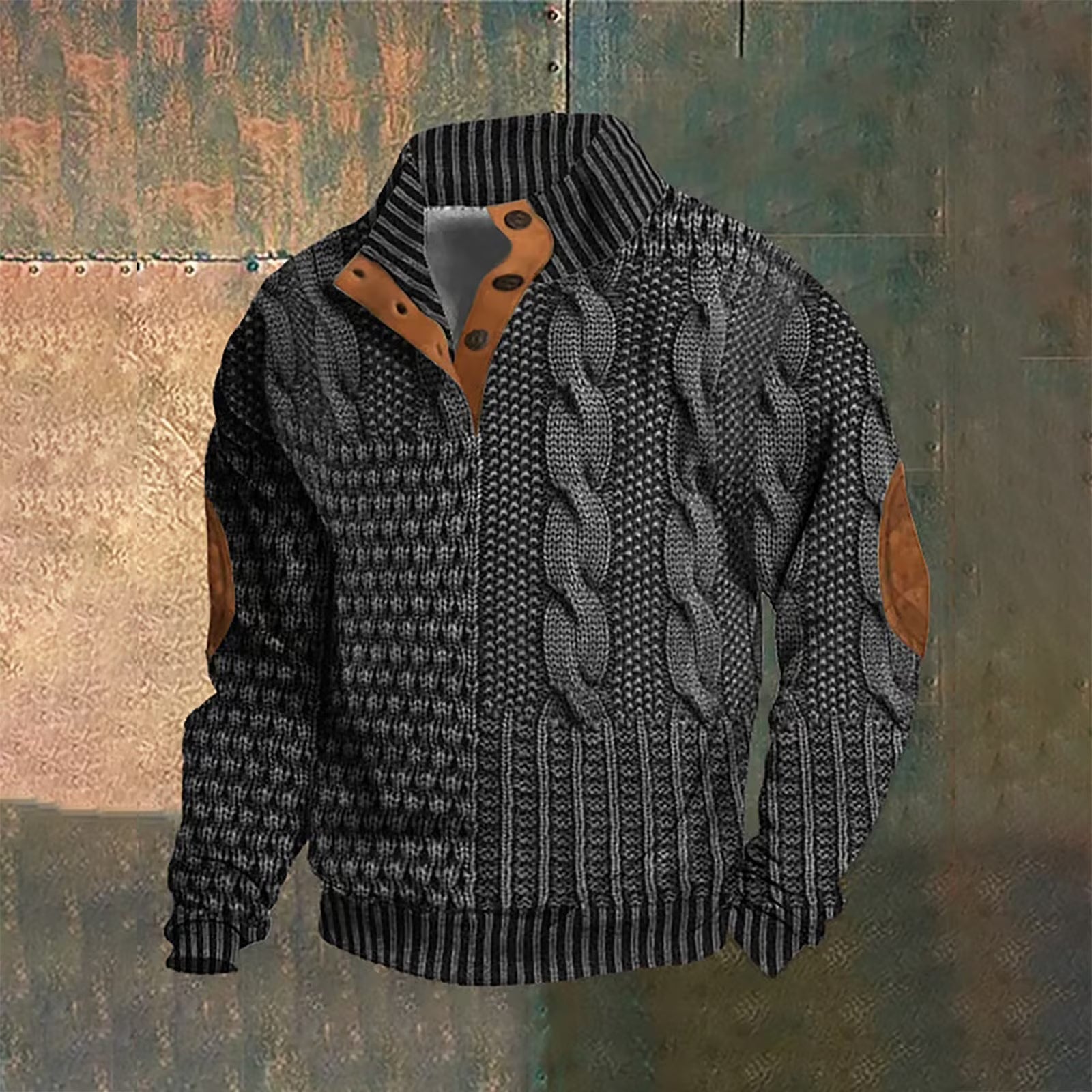 Van Meren Mode | Wollen Trui met knoopsluiting