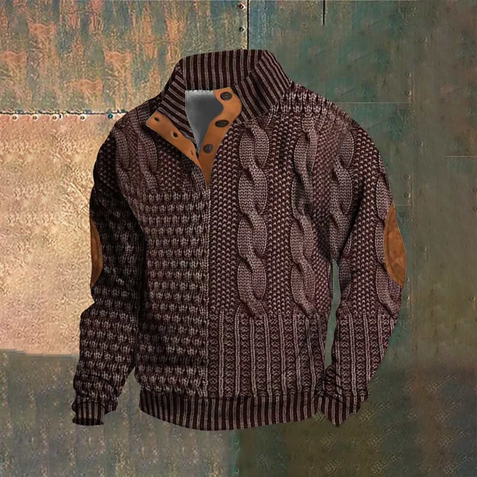 Van Meren Mode | Wollen Trui met knoopsluiting