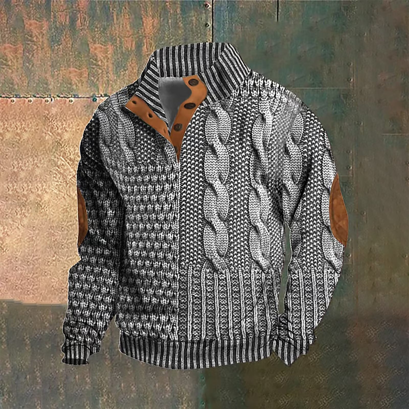 Van Meren Mode | Wollen Trui met knoopsluiting