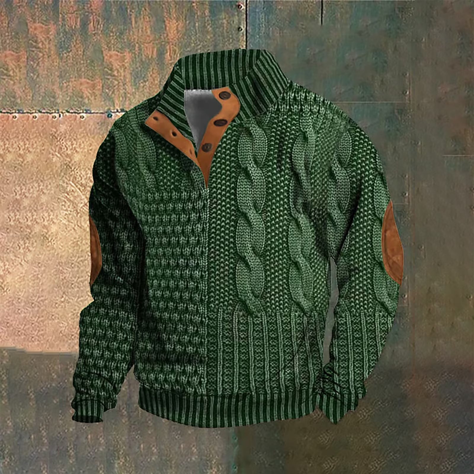 Van Meren Mode | Wollen Trui met knoopsluiting