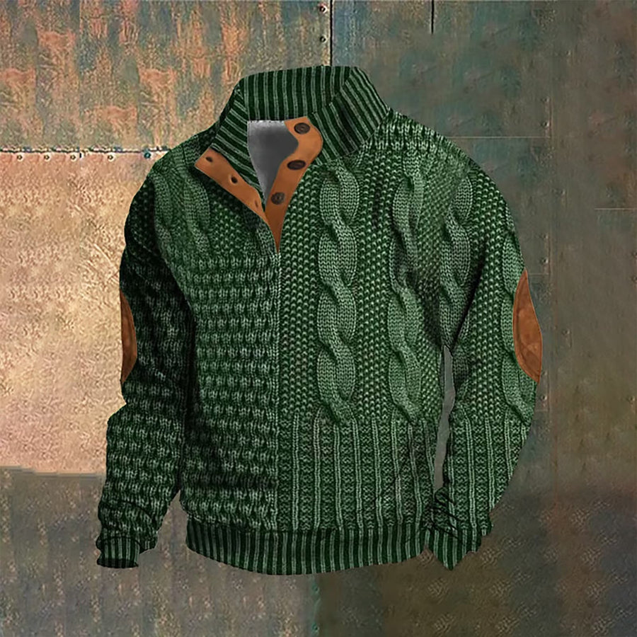 Van Meren Mode | Wollen Trui met knoopsluiting